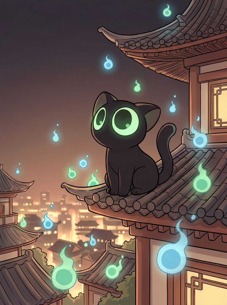 小蓝视频动漫-灵猫夜行记原创动漫短片